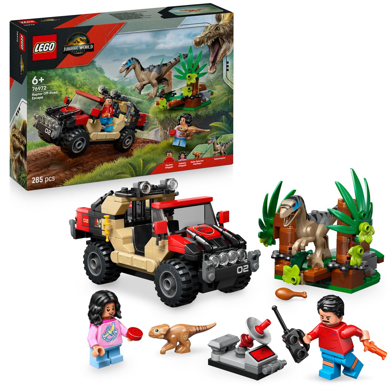 LEGO Jurassic World Raptor: Verfolgungsjagd mit dem GelÀndewagen