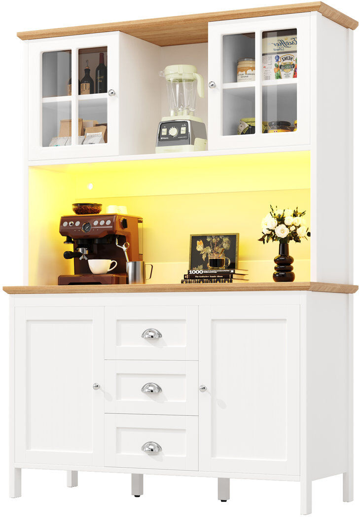 Brayden Studio 179cm Kitchen Pantry White 179cm H X 120cm W X 40cm D