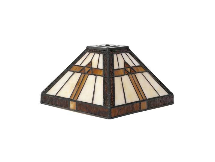 Abat-jour rectangulaire en verre teinté de style baroque, adapté aux lampes de table, suspendues ou sur pied, abat-jour carré vintage
