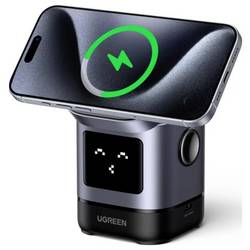 UGREEN Induktions-Ladegerät 20 W Uno W709 45775 Ausgänge 1x Apple MagSafe, Induktionslade-Standard Schwarz, Grau