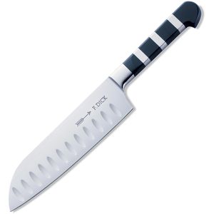 F.DICK Santokumesser 1905, 81942182K, 18 cm Edelstahlklinge mit Kullenschliff, Kunststoffgriff