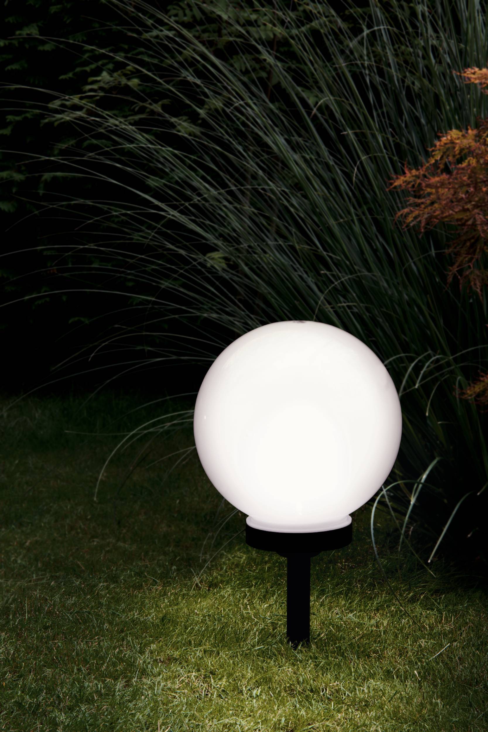 LED Solarleuchte EGLO "Z_Solar Solarleuchte, Außenleuchte, Außenbeleuchtung. Erdspiess, Lampe", weiß (schwarz), H:61cm Ø:30cm, Leuchten, LED Solarleuchte, EGLO Solarleuchte Z_solar schwarz Kunststoff weiss 1X0,2W H:61 Ø 30 cm