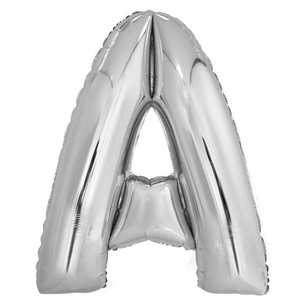 Amscan Buchstabenballon A Silber - 86cm (1x) (9909550)