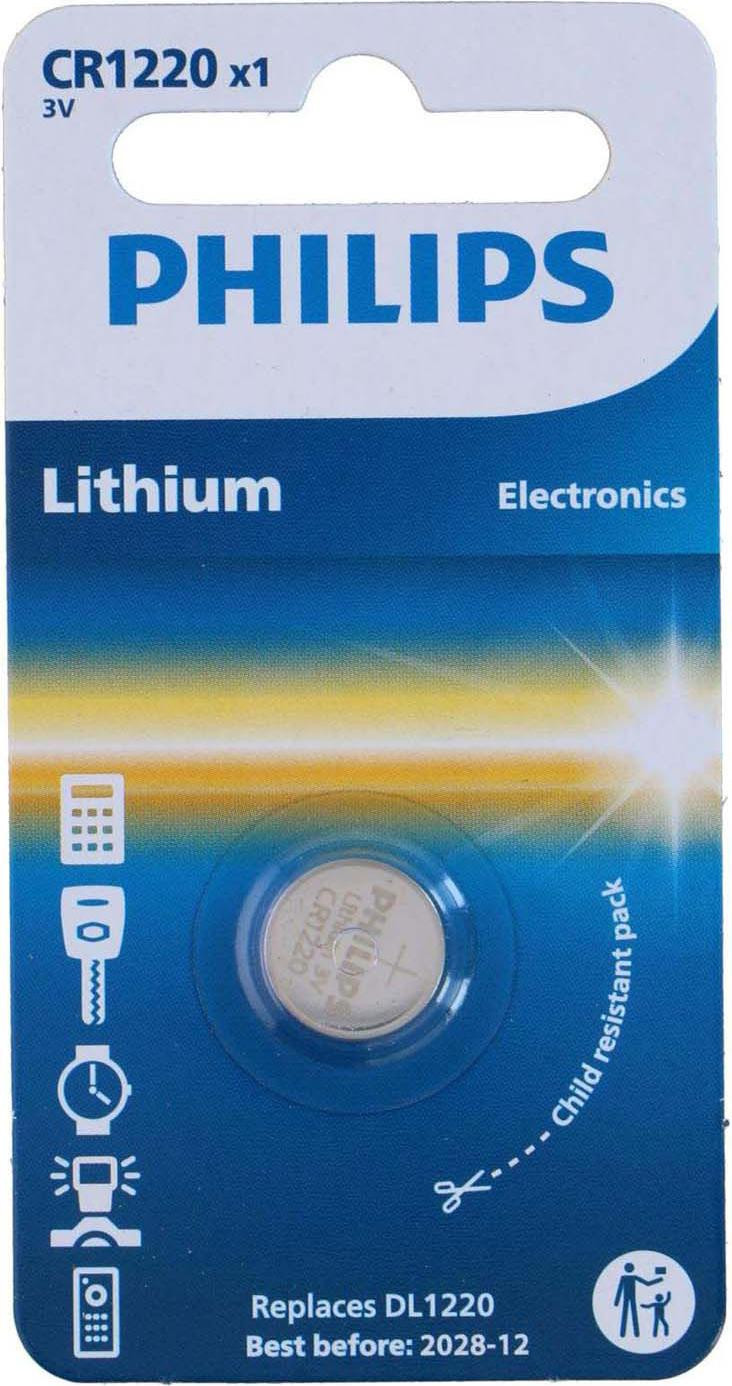 Philips Lithiumbatterij CR1220, 3V DC