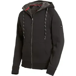 Kapuzen-Sweatjacke mit Webpelz "JÖRG" schwarz - XXL - schwarz