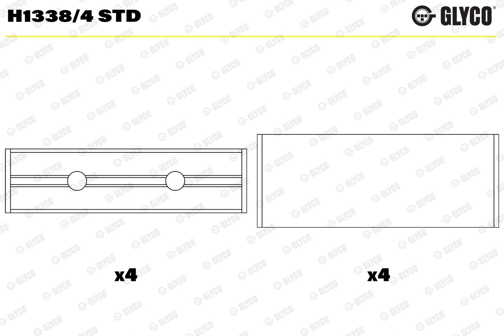 Glyco Kurbelwellenlager H13384std Für Toyota