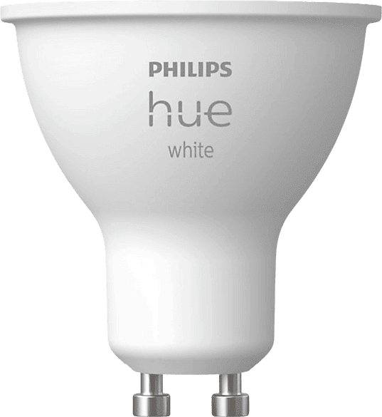 Bombilla Inteligente - Philips Hue, LED GU10 4.2W, 400 lm, Blanco Cálido, Zigbee+Bluetooth, Compatible Alexa/Google