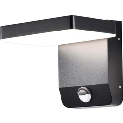 LED Außenwandleuchte Wandlampe Terrasse Bewegungsmelder Schwarz Aluminium IP65