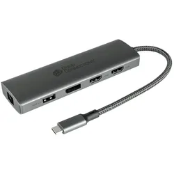 Alcasa HUB-C001A Schnittstellen-Hub USB Typ-C 5000 Mbit/s Anthrazit