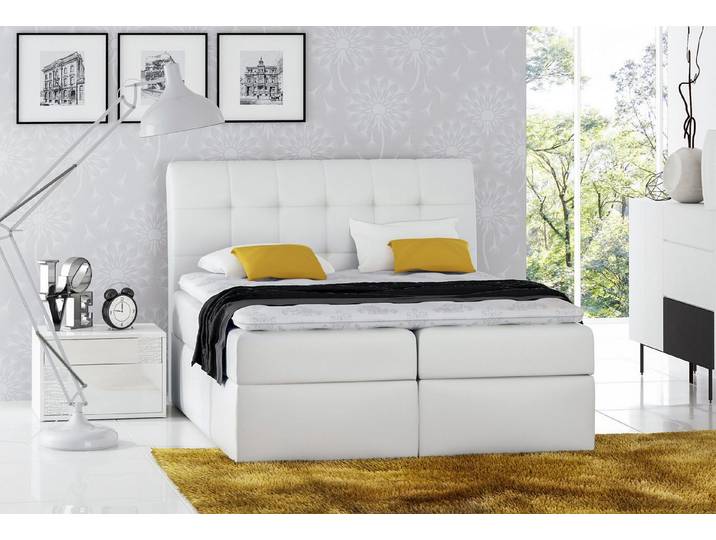 MF Design Boxspringbett Boxspringbett DIEGO mit Bettkasten und Federautomatik, Vorhanden