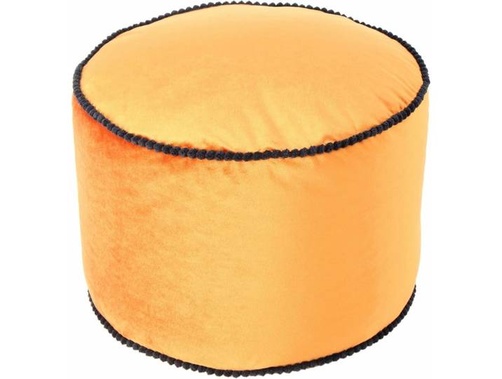 Pouf rond en velours taj mahal 125