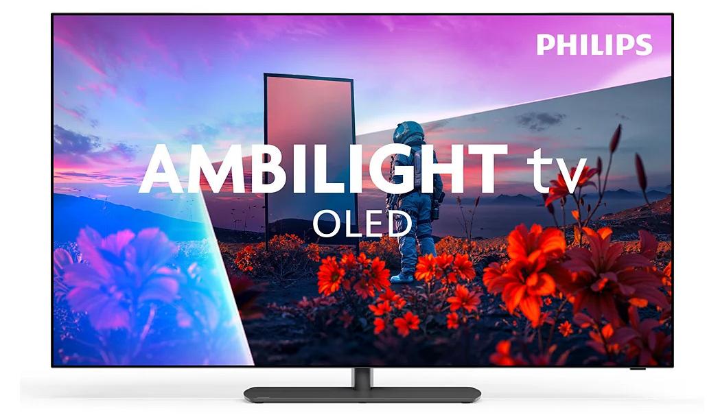 Philips Ambilight 55OLED811/12, 139,7 cm (55"), 3840 x 2160 Pixel, OLED, Smart-TV, WLAN, Grau