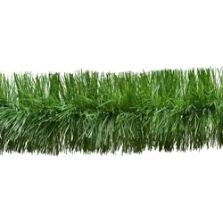 Creativery 12m Grasgirlande 10cm Innen Außen Lamettagirlande Dekogirlande Weihnachten Weihnachtsgirlande künstliche Festzeltgirlande Hochzeit Maibaum Grün matt
