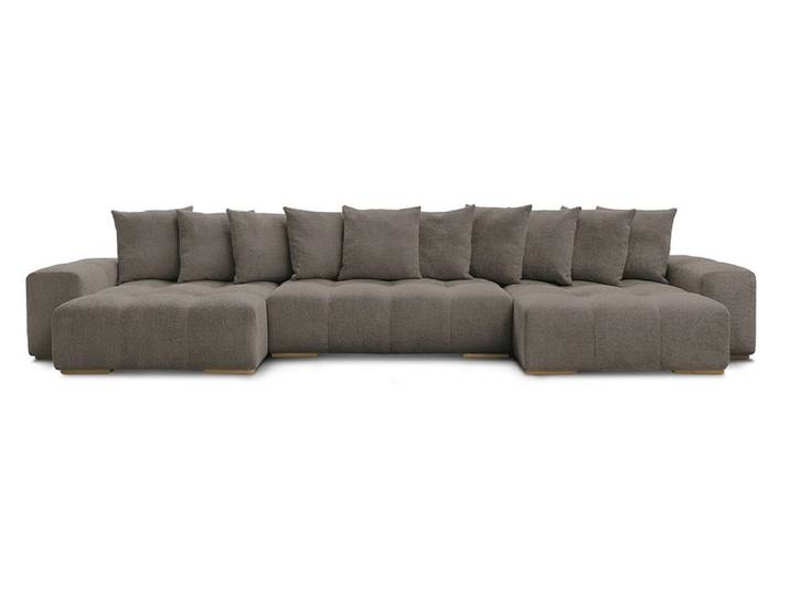 Wohnlandschaft BOBOCHIC ANAKIN Boucle-Stoff rotbraun