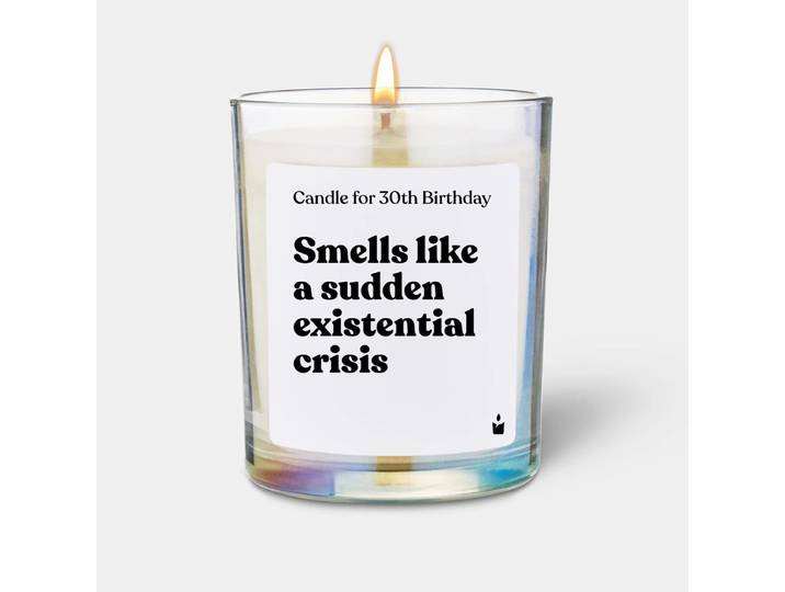 Duftkerze Flowery Candle for 30th Birthday - Smells like a sudden existential crisis