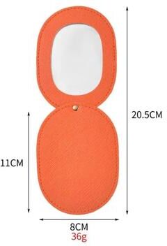 Uplift Picks Ultra Thin PU Leather Pocket Mirror Double Sided Stainless Steel Travel Mirror 01