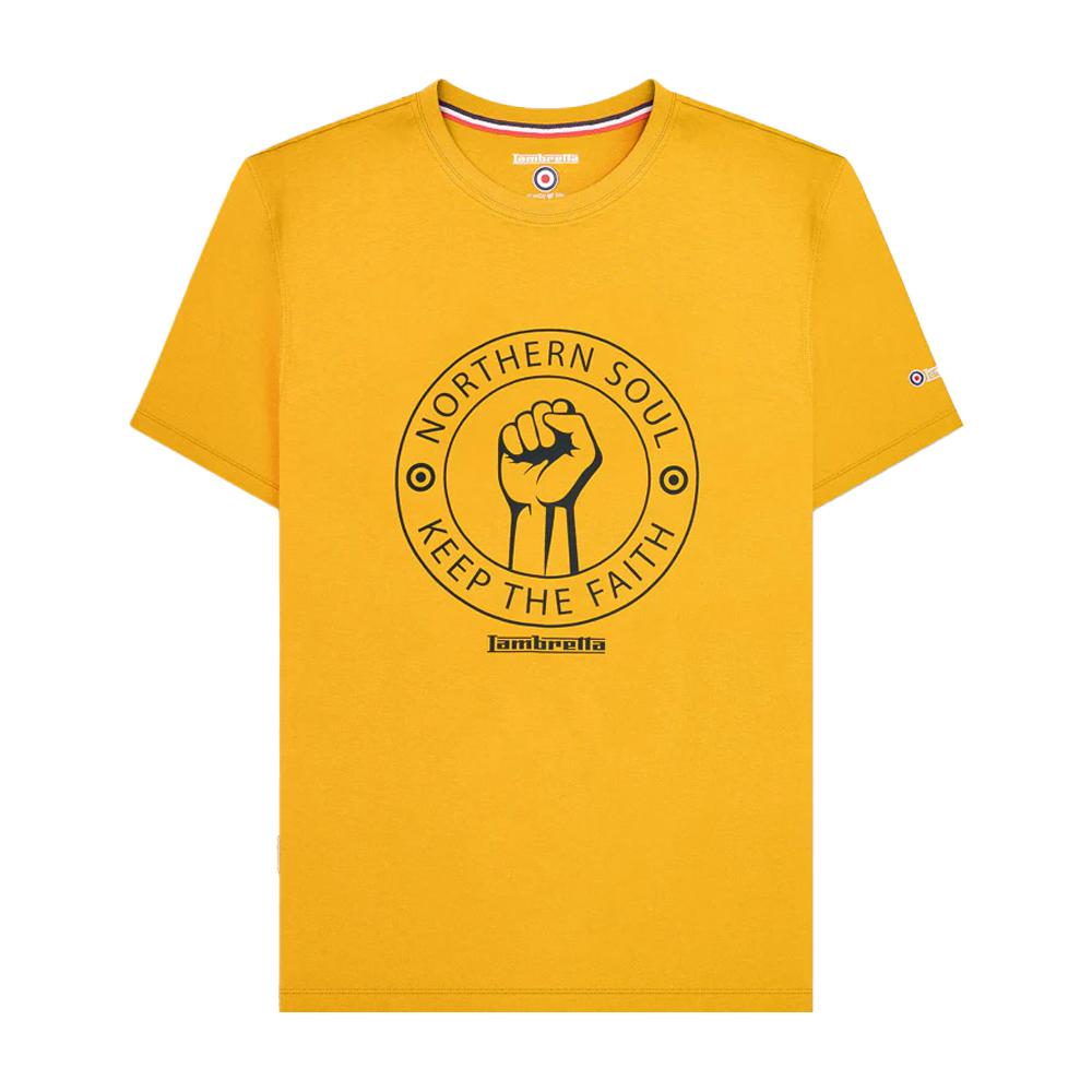 Lambretta Heren Northern Soul T-Shirt (Goud)
