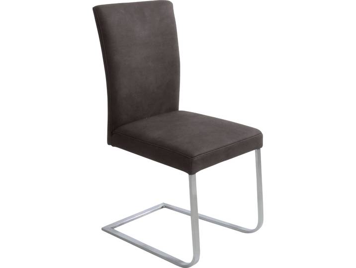 Esszimmerstuhl K+W KOMFORT & WOHNEN Santos II, Freischwinger , braun (schwarzbraun, edelstahloptik), B:46cm H:98cm T:60cm, Stühle, Esszimmerstuhl
