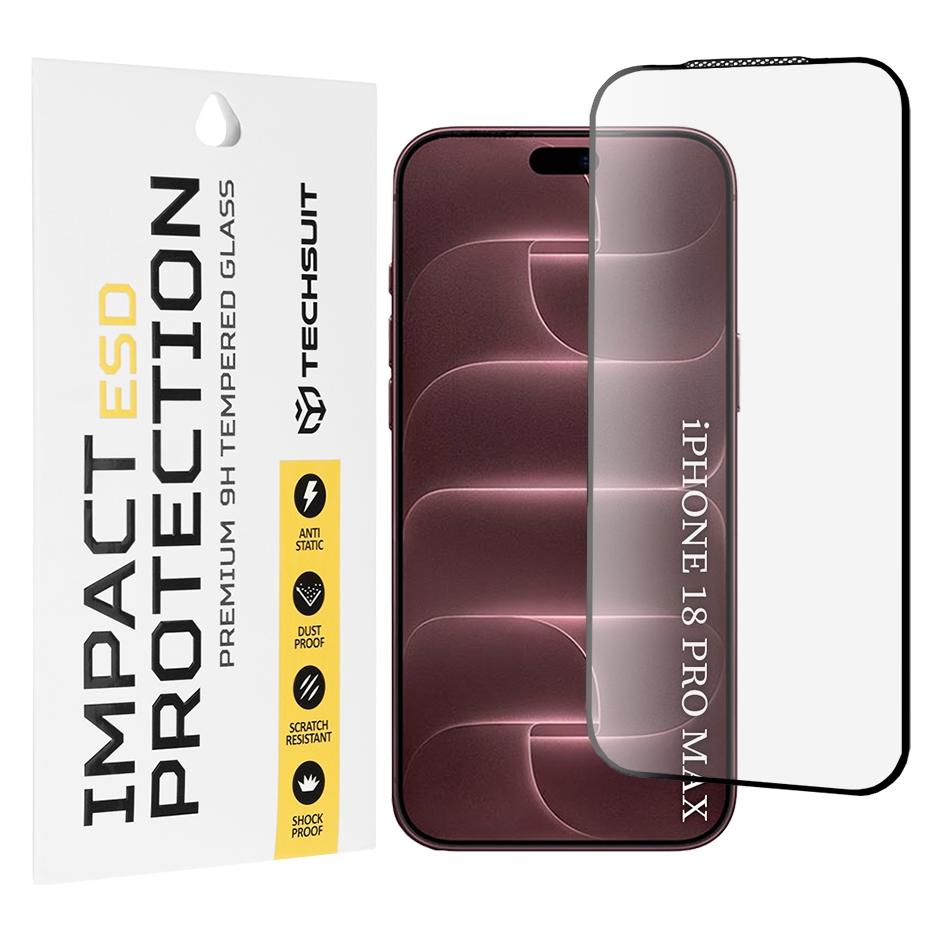 Techsuit - ESD-Glas - iPhone 18 Pro Max - Schwarz (Apple iPhone 18 Pro Max) (72156122)
