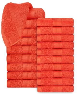 Ample Decor Spa Quality Ultra Soft Cotton Washcloths 12X12 Inch - 20 Pcs