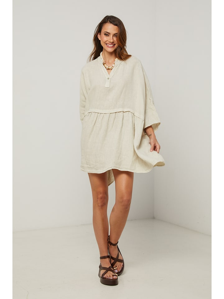 Fleur de Lin Kleid in Creme - M