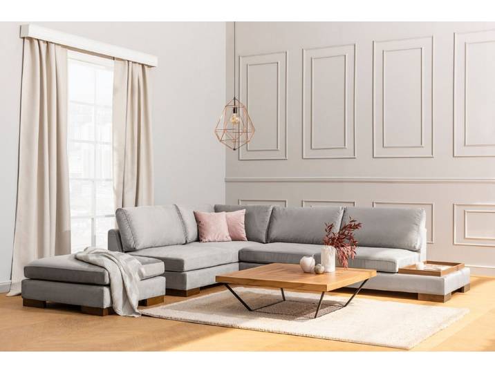 Myhomelando Ecksofa Tulip, mit Hocker und niedrige Sitzhöhe für den optimalen Lounge-Look