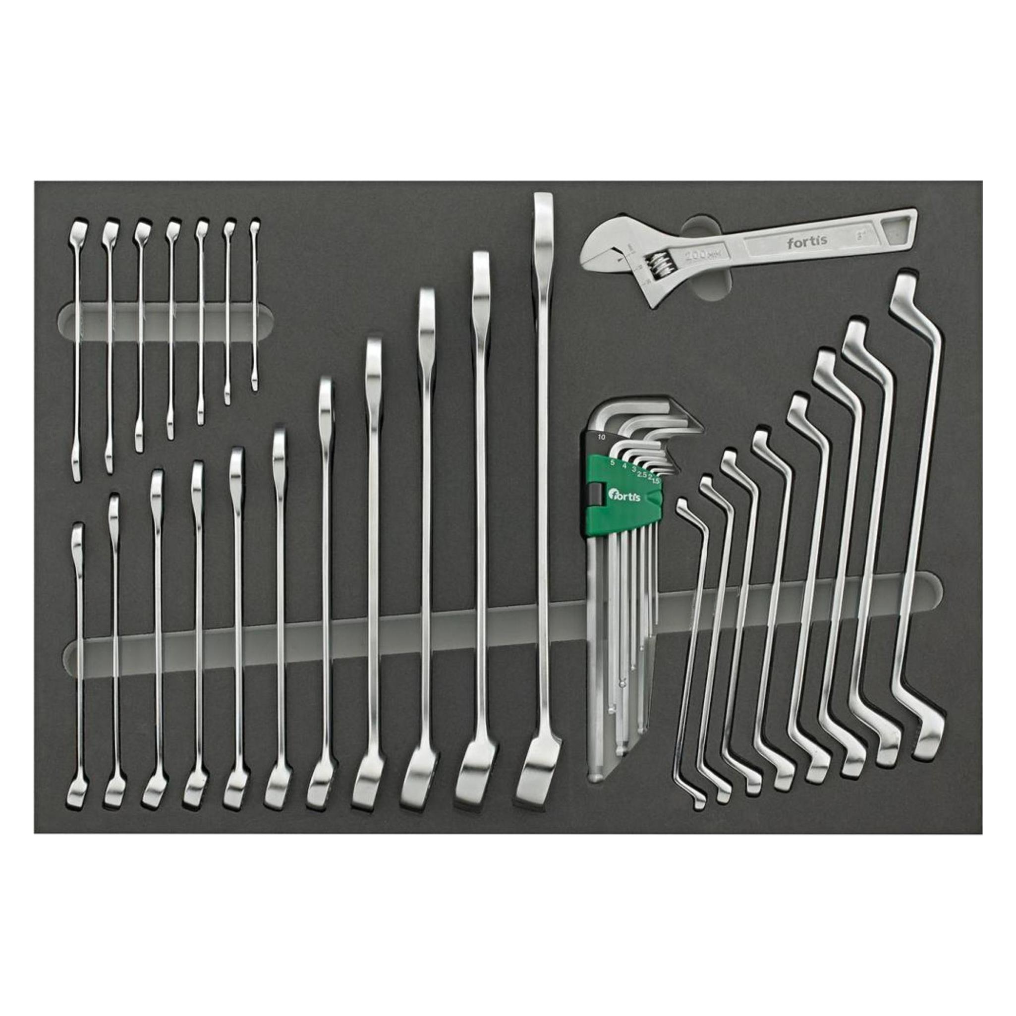 Fortis Werkzeugmodul 3/3 Schraubenschlüssel 35 Teile (4063726002273)