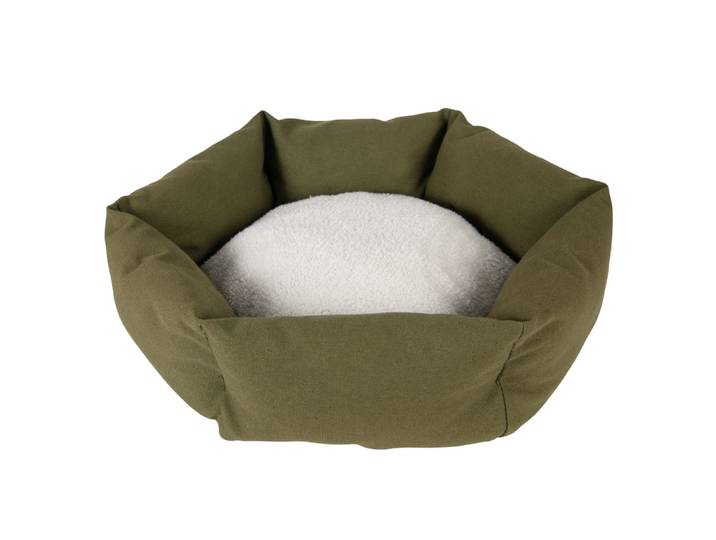 Körbchen für Hunde oder Katzen, ecru und khaki
