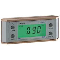 Tecwerk, Winkelmesser, Neigungsmesser 0-90 ° digital Ablesung 0,05 °