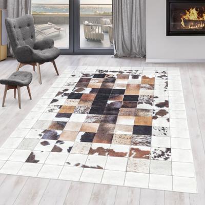 Teppich AYYILDIZ TEPPICHE "FIESTA 4306", weiß, B:80cm H:6mm L:150cm, Polyester, Teppiche, Teppich, Pflegeleichtes Flachgewebe/ Moderner Fell Look. Tierfell Optik