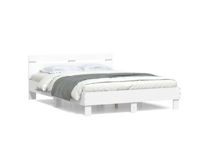 En solde  Lit Double&lit adulte Structure de lit - Cadre de lit - blanc 140x200cm 3916877