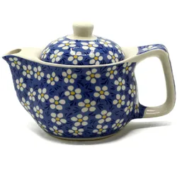 Small Herbal Teapot - Blue Daisy