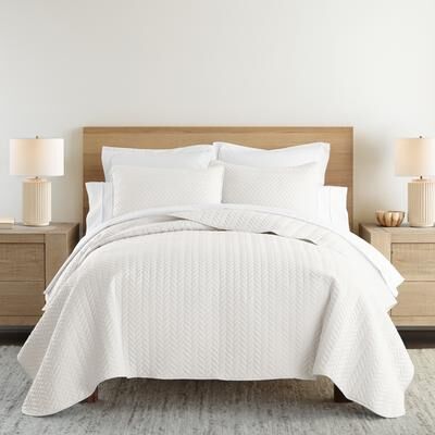 Becky Cameron Quilted Herringbone Coverlet Set