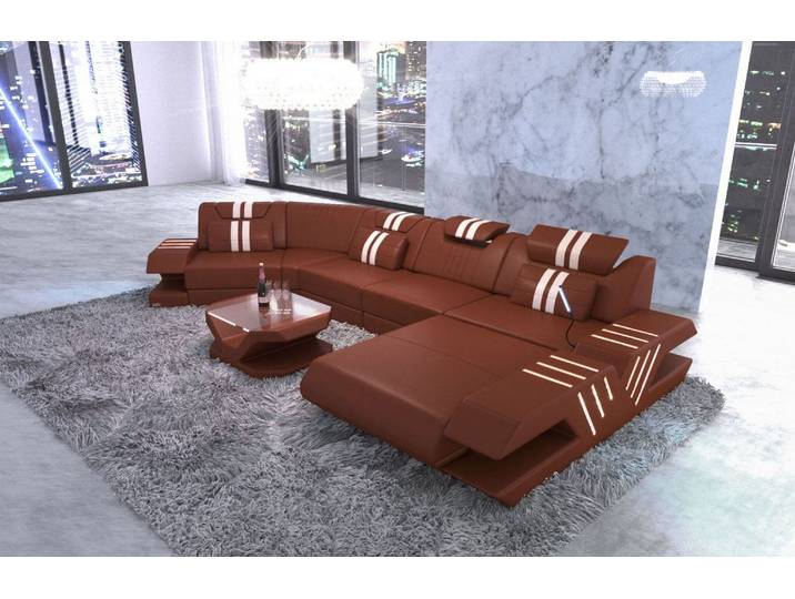 Sofa Venedig C-Form in Leder