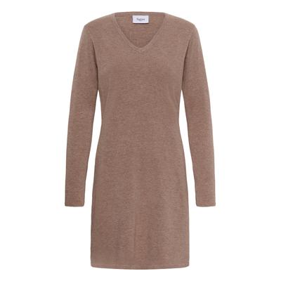 Midikleid SAINT TROPEZ "Saint Tropez Kleid AmberSZ", Damen, Gr. L, Normalgrößen, braun (stucco melange), Kleider Midikleid