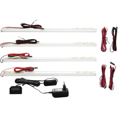 LED-Leuchtmittel MCA FURNITURE "MONIZ 4er Set LED Glaskantenbeleuchtung 45 cm", weiß, L:45cm, Leuchtmittel, 4er Set,Farbwechsel,Glasbodenbeleuchtung,Schrankbeleuchtung, LED