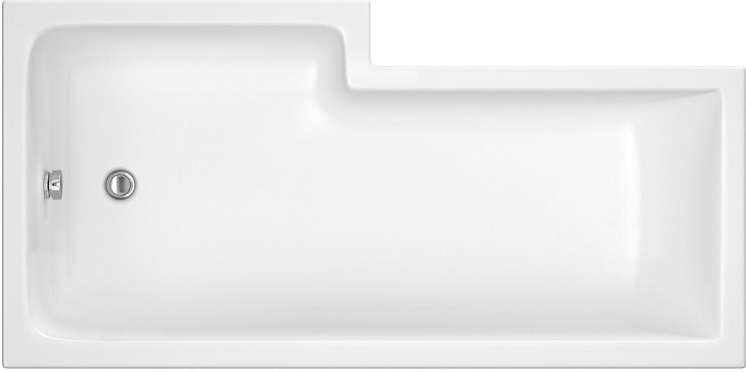 Nuie 1700mm x 850mm Mounting / Installation Required Soaking Acrylic Bathtub White 850mm W
