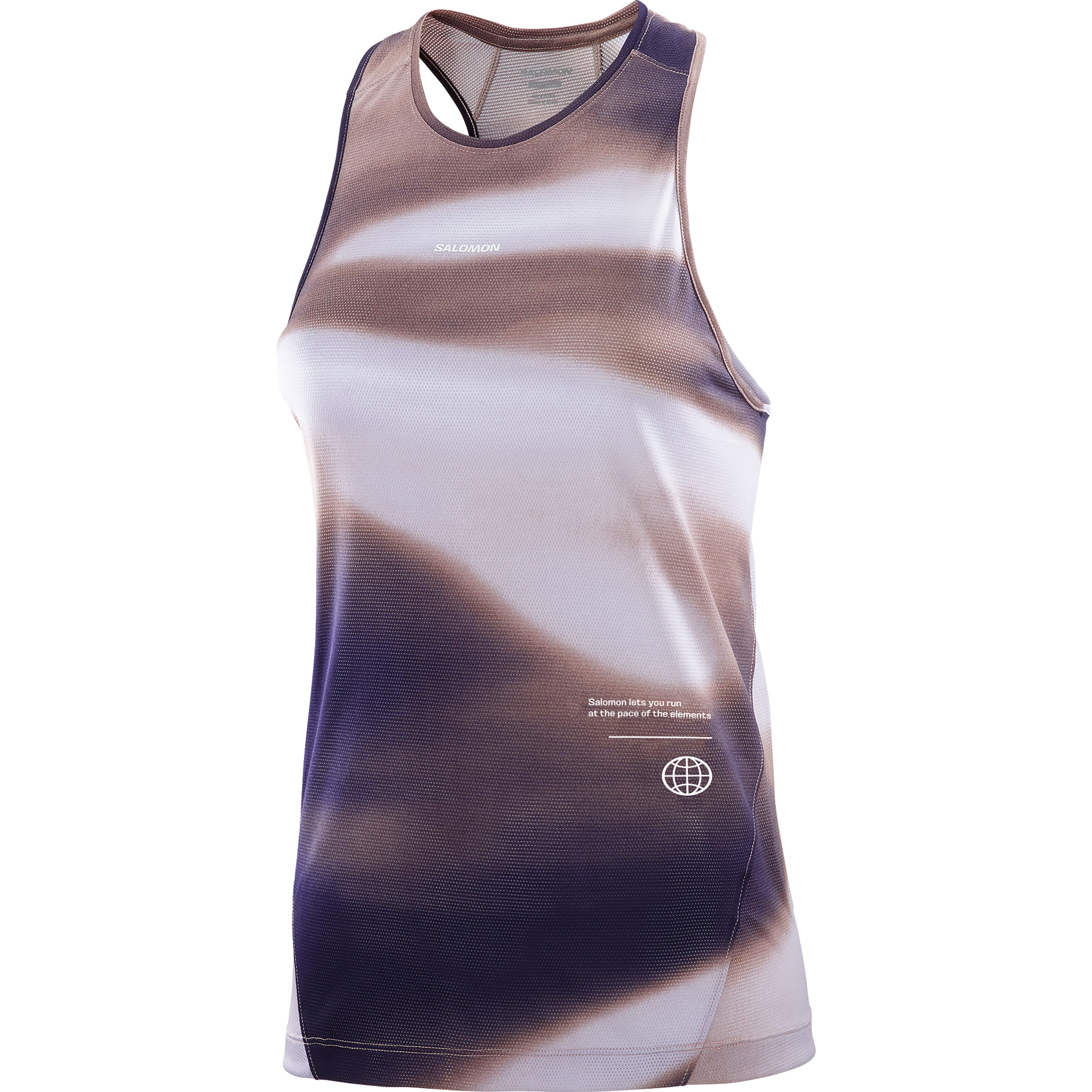Salomon SHKout Core GFX Top Damen Tanktops grau Größe S Trekking