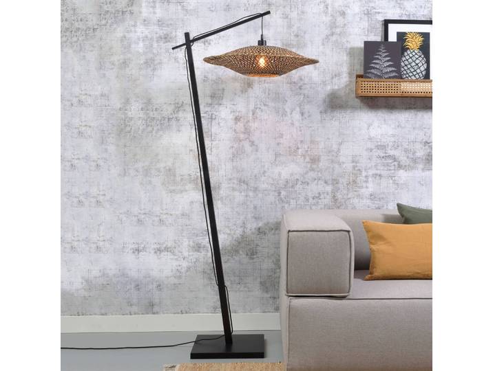 Good & Mojo Stehlampe Bali, schwarz, für Wohn- / Esszimmer, Bambus, Design, Stehlampe