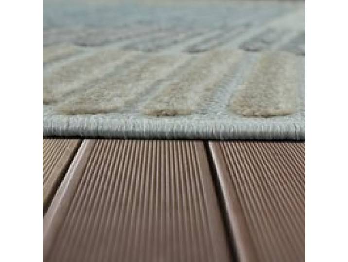 Tapis d'intérieur & extérieur Stylo beige 120 cm rond