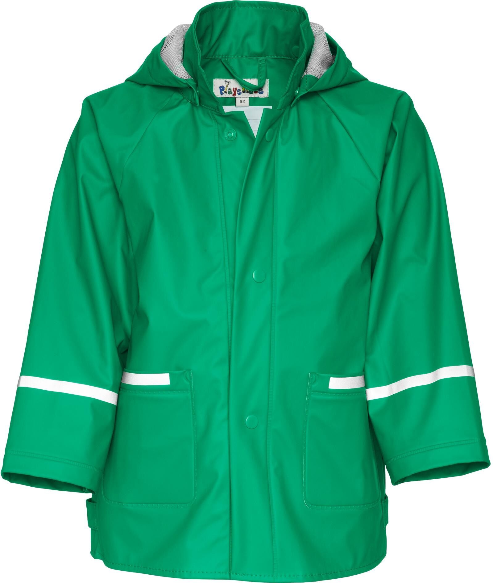 Regenjacke PLAYSHOES "Basic Gr. 104", Mädchen, Gr. - (104), grün, Obermaterial: 100% Polyester. Beschichtung: 100% Polyurethan, Jacken Regenjacke grün - (104)