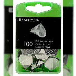 Exacompta 14763E 5x Box mit 100 Stück Briefecken - Silber