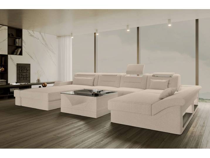 Wohnlandschaft Monza U Form Stoffsofa