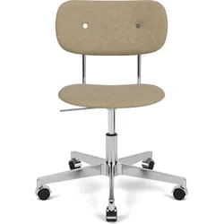 Co Drehstuhl beige gepolstert auf Aluminiumbeinen