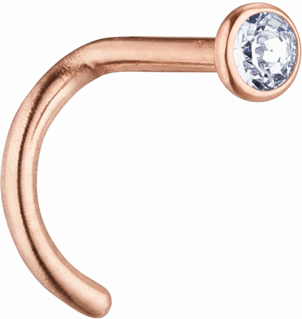 Nasenpiercing JOBO, rosa (roségoldfarben), Piercings, Damen, Edelstahl, Edelstahl roségoldfarben mit Zirkonia