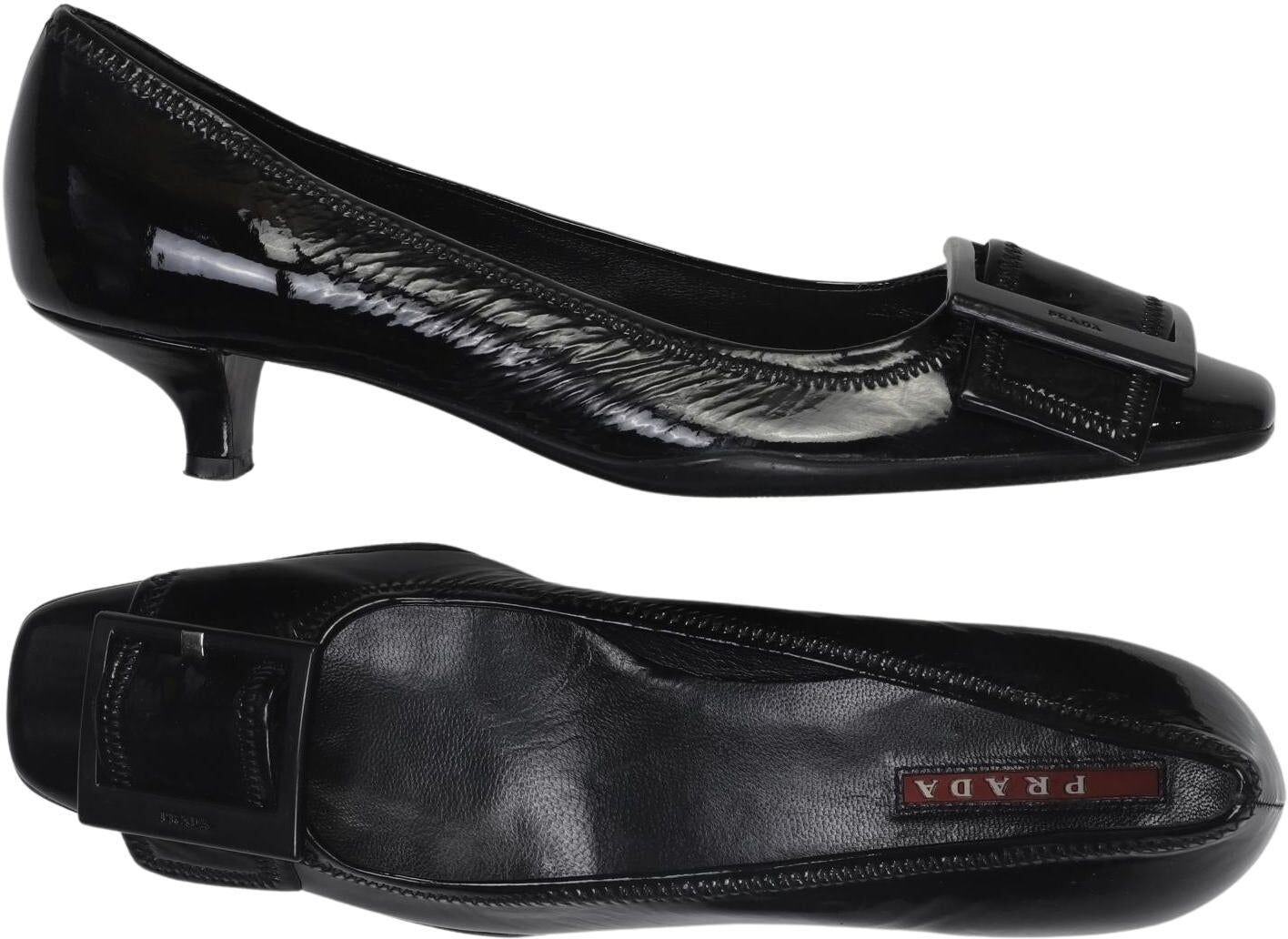 Prada Damen Pumps, Schwarz, Gr. EU 36, Leder - Second Hand
