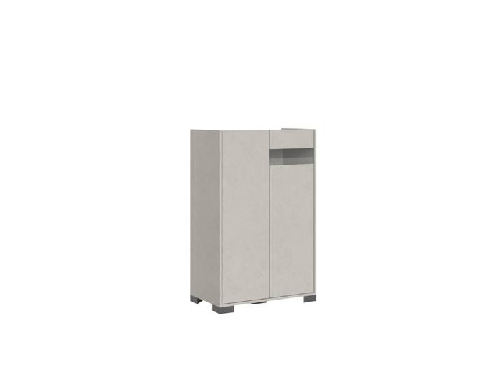 Buffet haut 2 portes 70x35x110 cm effet bois cachemire