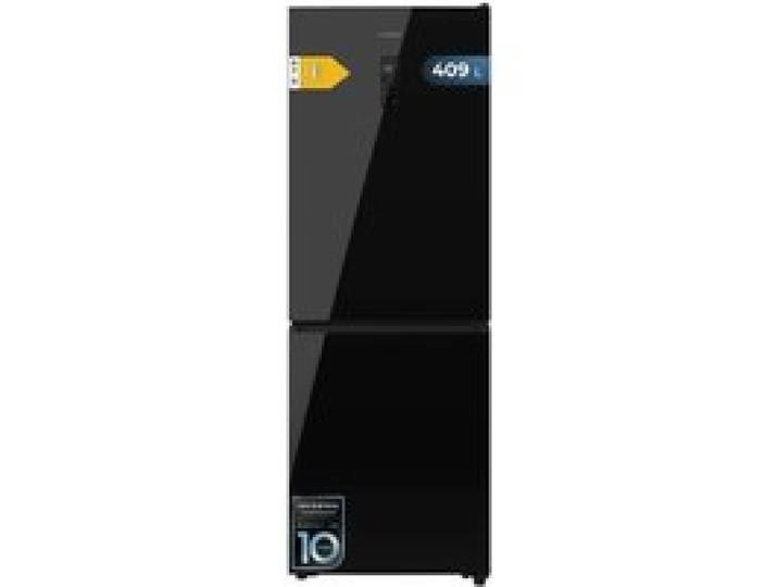 Cecotec Réfrigérateur Combi 409L No Frost Bolero CoolMarket Combi 409 Black Glass E. Hauteur 185cm MAX INSIDE avec VIP Tech