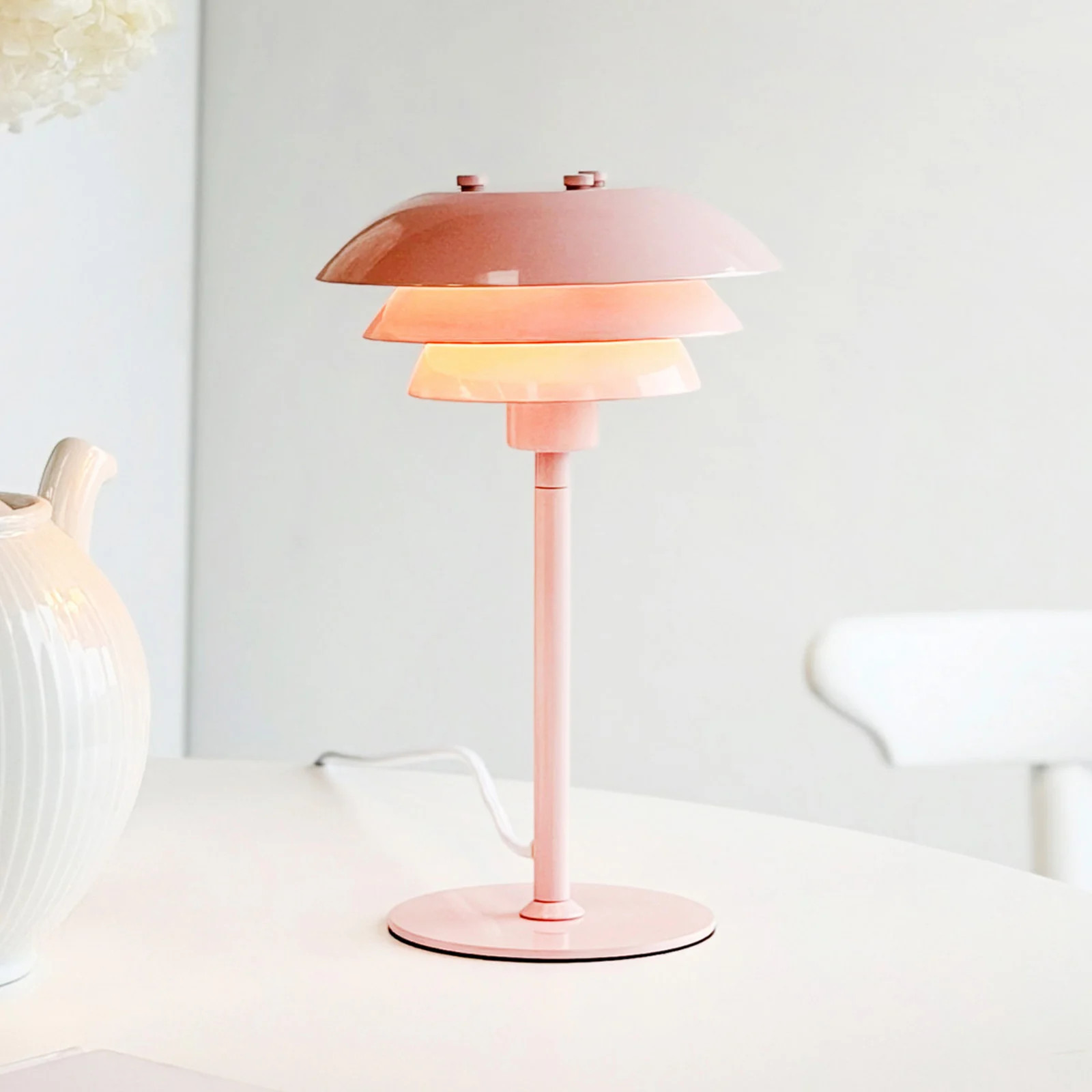SIXTEEN Tafellamp Dyberg Larsen, Roze, Metaal, Scandinavisch Design