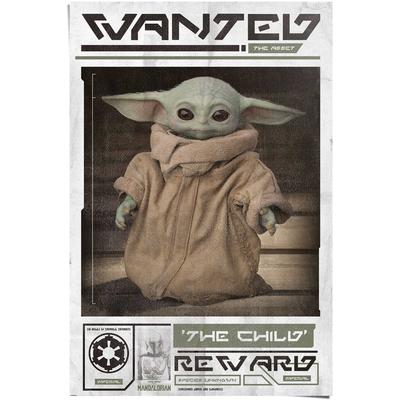 Poster REINDERS "Poster Mandalorian Baby Yoda The Child", grün (farbe bild(er): grün), B:61cm H:91,5cm, Papier, Bilder, Poster